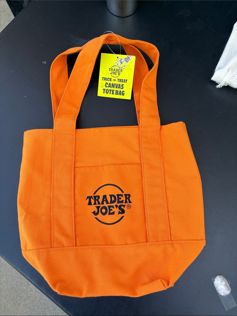 Trader Joe's Orange Canvas Tote Bag